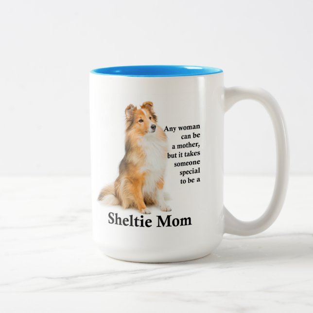Taza Bicolor Sheltie Mom Mug (Derecha)