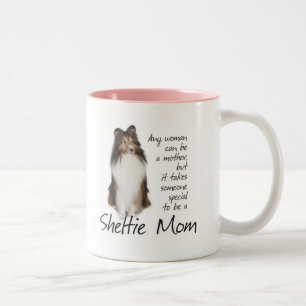 Taza Bicolor Sheltie Mom Mug
