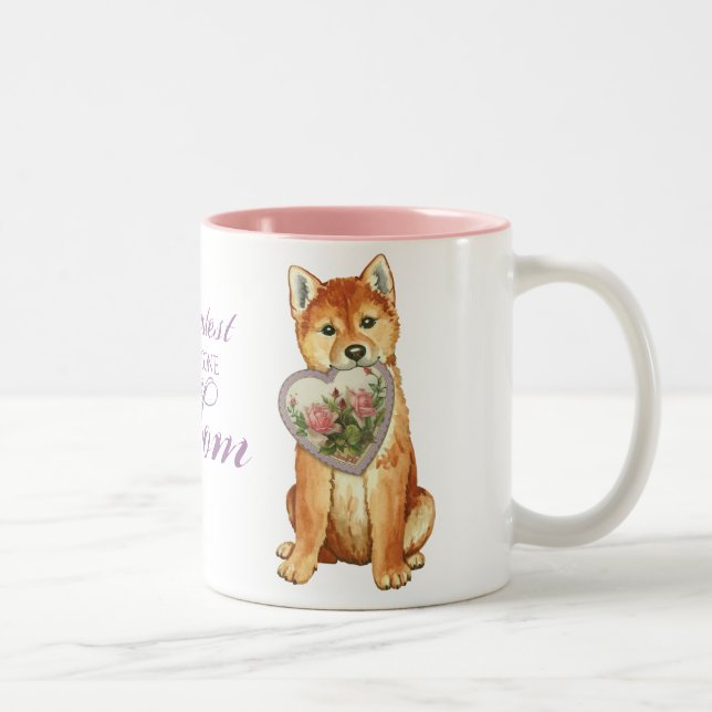 Taza Bicolor Shiba Inu Heart Mom (Derecha)