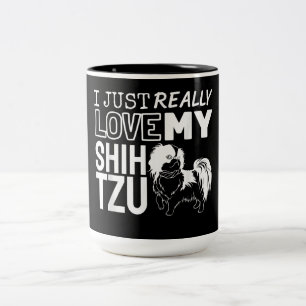 Taza Bicolor Shih Tzu Lover - Amo Realmente Mi Shih Tzu