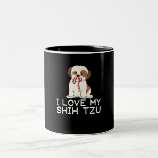 Taza Bicolor Shih Tzu | Me encanta My Shih Tzu