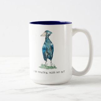 Taza Bicolor Shoebill Stork Afirmaciones De Dos Tones De Café M