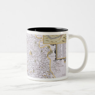 Taza Bicolor Shropshyre, grabado por Jodocus Hondius