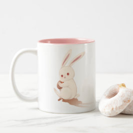 Taza Bicolor Shy Bunny Pink Two Tone Mug