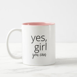 Taza Bicolor Sí Chica que puedes - Motivación feminista