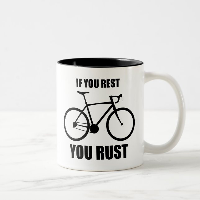 Taza Bicolor Si Descansas, Arrojarás Ciclismo (Derecha)