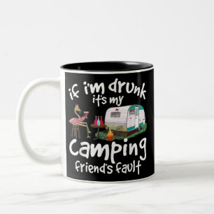Taza Bicolor Si estoy borracho, es gracioso la culpa de mi amig