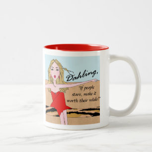 Taza Bicolor "Si la gente mira, ¡que valga la pena!"