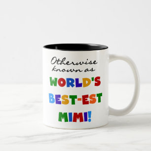 Taza Bicolor Si no conocido como regalos Mejor-est Mimi