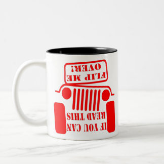 Taza Bicolor Si Puedes Leer Este Voltear Sobre 4 x 4