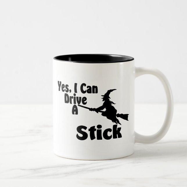 Taza Bicolor Sí, puedo conducir un palillo (Derecha)