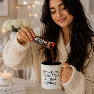 Taza Bicolor Si Te Conoces a Ti Mismo Puedes Superar Cualquier 