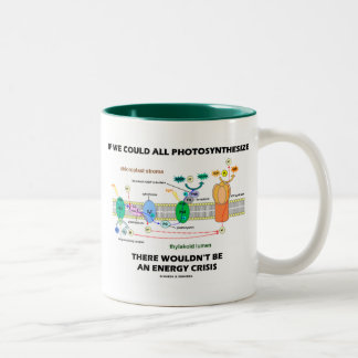 Taza Bicolor Si todos pudiéramos fotosintetizar no sería energí