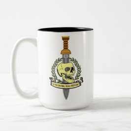 Taza Bicolor Si Vis Pacem, Para Bellum.. Skull