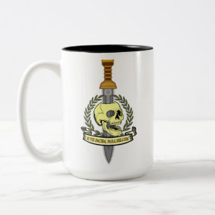 Taza Bicolor Si Vis Pacem, Para Bellum.. Skull