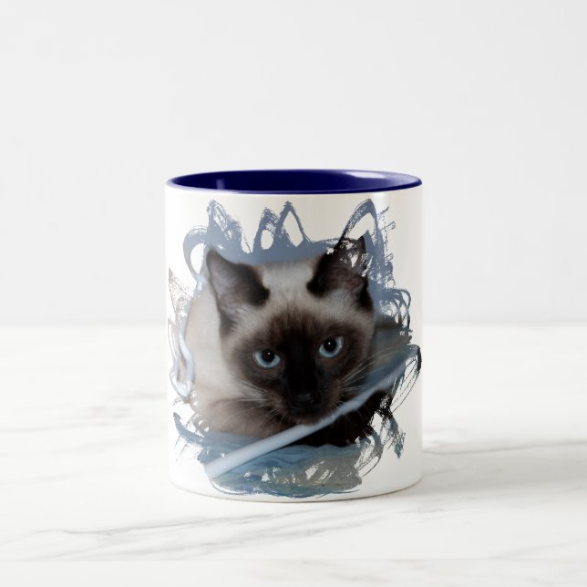 Taza Bicolor Siamés juguetón (Centro)