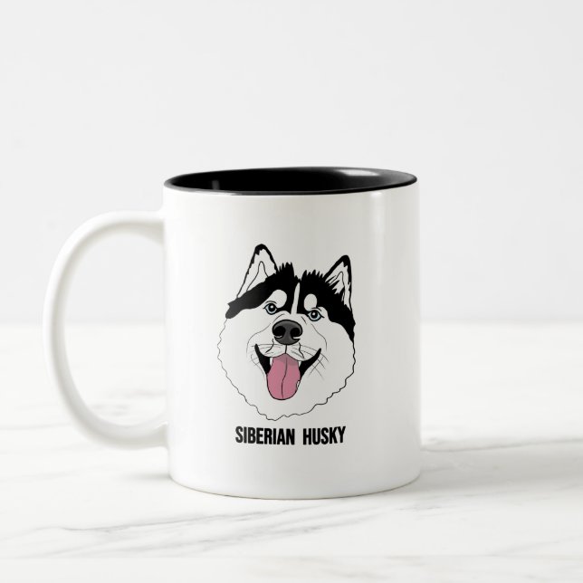 Taza Bicolor SIBERIAN HUSKY mugs (Izquierda)