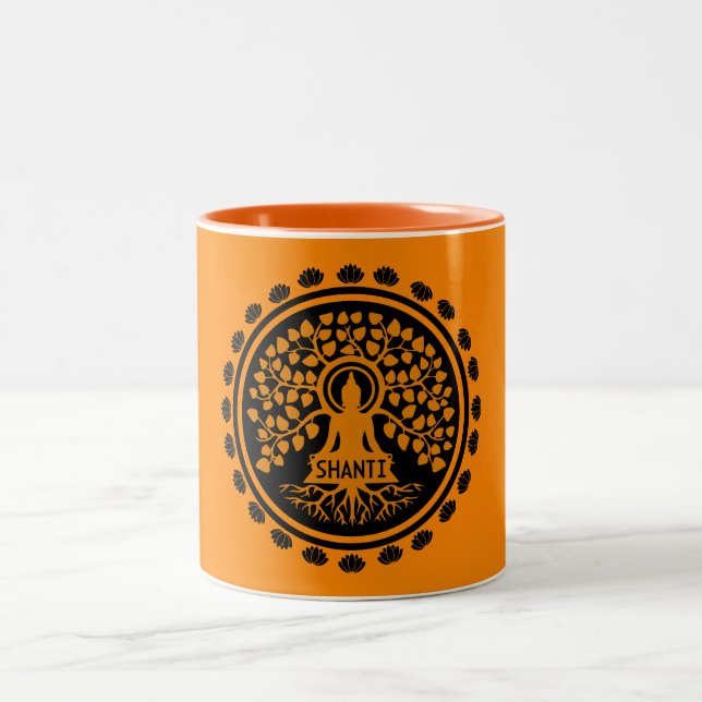 Taza Bicolor Siddhartha Gautama, arte budista (Centro)