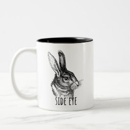 Taza Bicolor Side Eye Funny Bunny