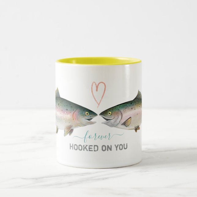 Taza Bicolor Siempre atado a tu pescado único (Centro)