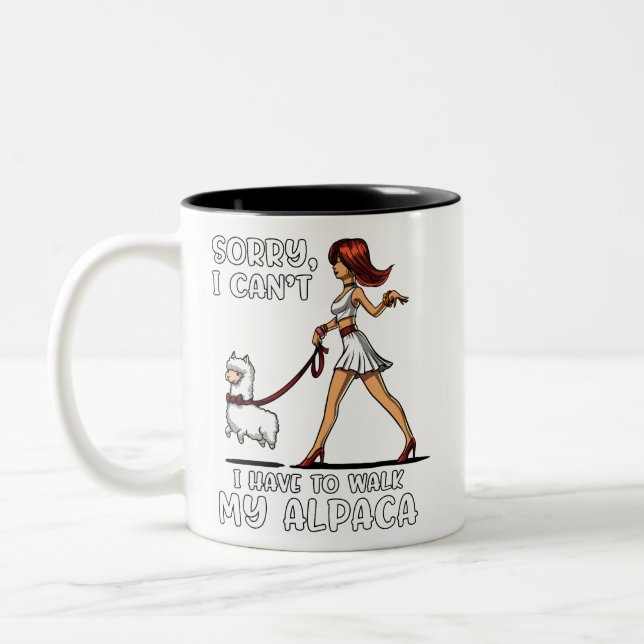 Taza Bicolor Siento No Poder Caminar Mi Llama Alpaca (Izquierda)