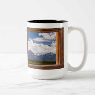 Taza Bicolor Sierra Nevada A Través De La Ventana De Cabina