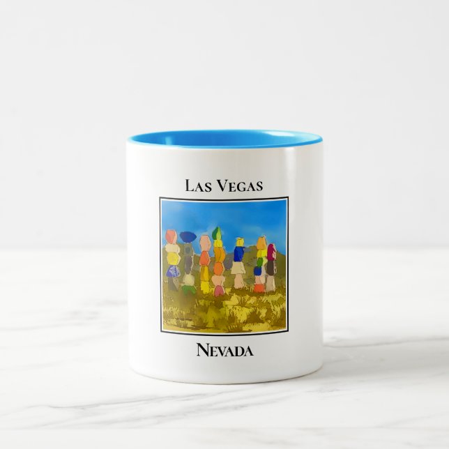 Taza Bicolor Siete Montañas Mágicas, Las Vegas Nevada (Centro)