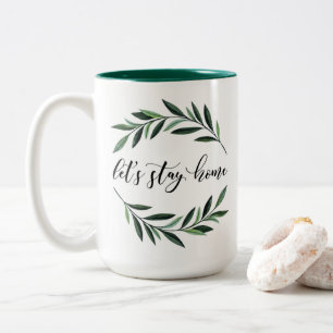 Taza Bicolor Sigamos en casa, café Mug