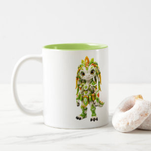 Taza Bicolor Sigilkin Guerrero de la Naturaleza Solo Retrato