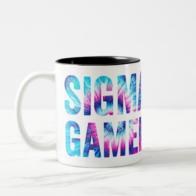 Taza Bicolor Sigma Gamer Brave Player Tie dye Mug (Izquierda)