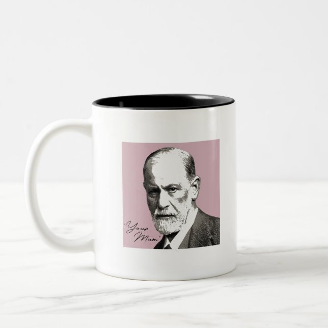 Taza Bicolor Sigmund Freud - Tu Mamá (Izquierda)
