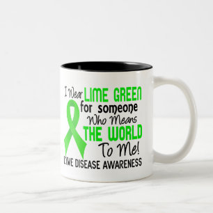 Taza Bicolor Significa el mundo a mí enfermedad de 2 Lyme
