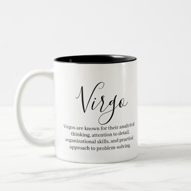 Taza Bicolor Signo de virgo y de zodiaco (Izquierda)
