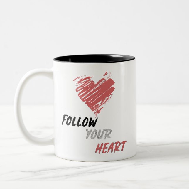 Taza Bicolor Sigue tu corazón (Izquierda)