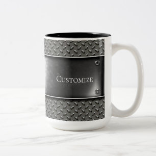 Taza Bicolor Silencio de acero plateado