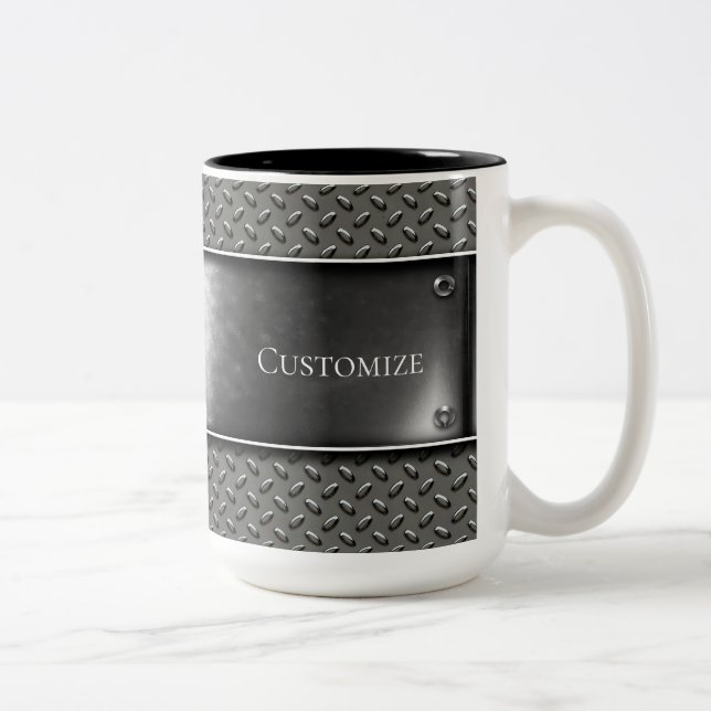 Taza Bicolor Silencio de acero plateado (Derecha)