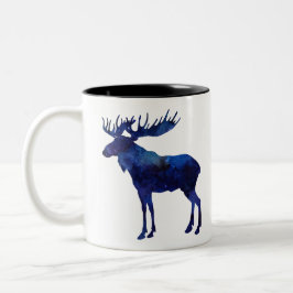 Taza Bicolor Silhouette Blue Moose