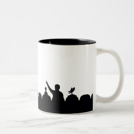 Taza Bicolor Silhouette Mug. MST3K