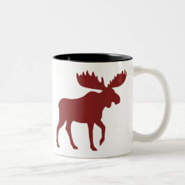 Taza Bicolor Silhouette Red Moose | Vida silvestre de vacacione