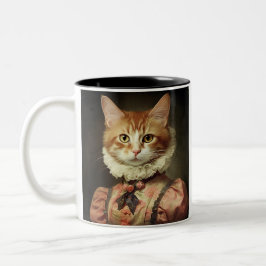 Taza Bicolor Silly Kitty Coffee Mug