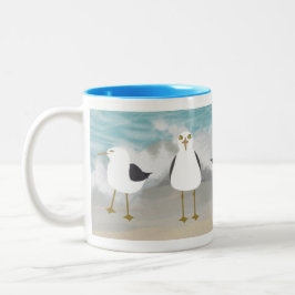 Taza Bicolor Silly Seagulls Mug