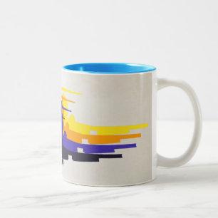 Taza Bicolor Silohuette Muang de la era del retro