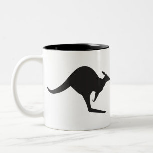 Taza Bicolor Silueta Contorno Canguro