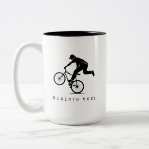 Taza Bicolor Silueta de deportes extremos stoicos BMX Memento M