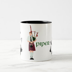 Taza Bicolor Silueta de Gaita Escocesa