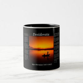 Taza Bicolor silueta de una pesca del padre y del hijo en