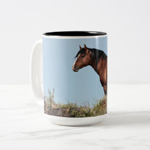 Taza Bicolor Silvestre Stallion "Honor" Bebida Mug 
