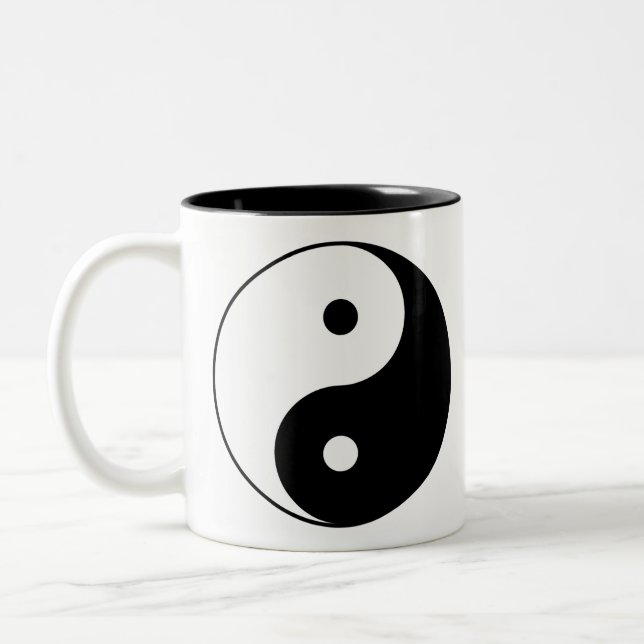 Taza Bicolor Símbolo de YIN Y de YANG (Izquierda)