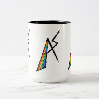 Taza Bicolor Símbolo del Espectro Autista AS | Arcoíris Moderno
