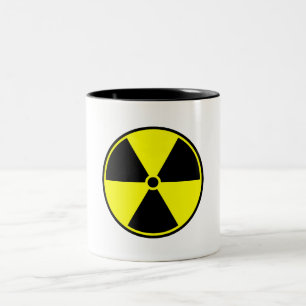 Taza Bicolor Símbolo del material radioactivo